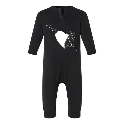 Bird Flocking Heart Infant Fleece One Piece