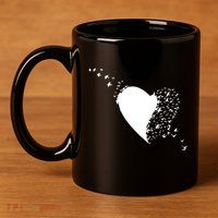 Bird Flocking Heart 11oz C Handle Ceramic Mug