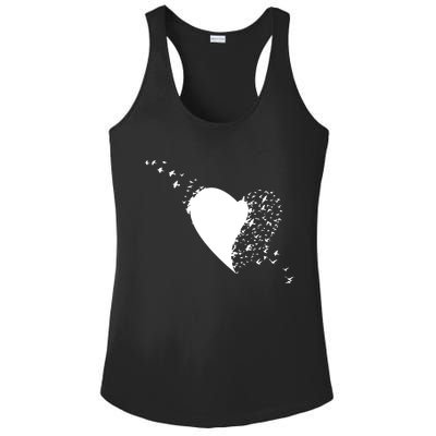 Bird Flocking Heart Ladies PosiCharge Competitor Racerback Tank