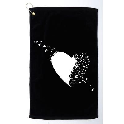 Bird Flocking Heart Golf Towel
