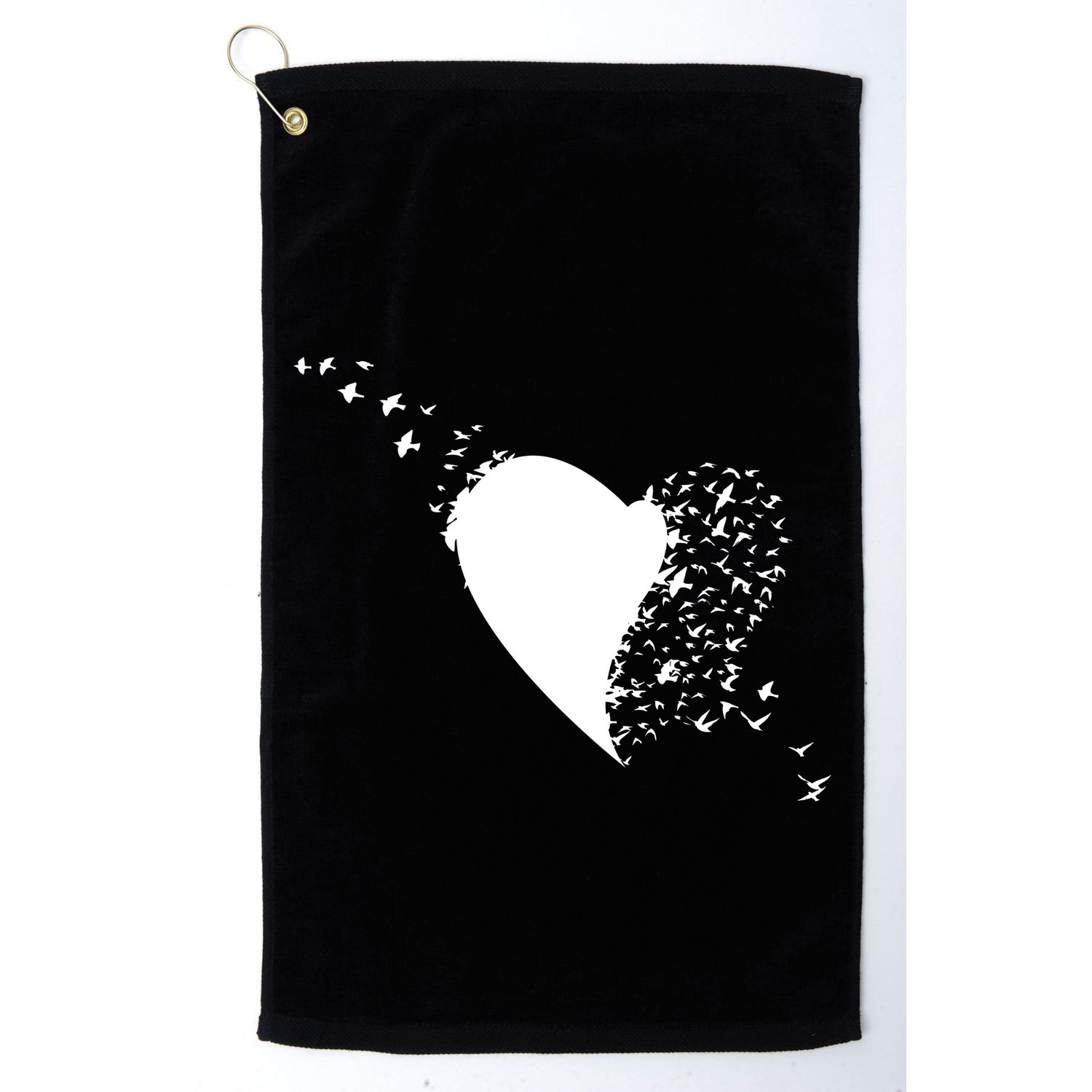 Bird Flocking Heart Golf Towel