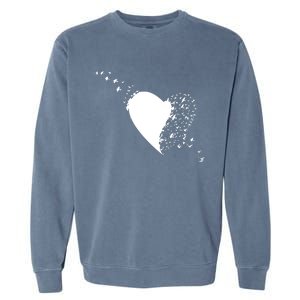 Bird Flocking Heart Garment-Dyed Sweatshirt