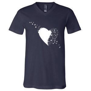 Bird Flocking Heart V-Neck T-Shirt