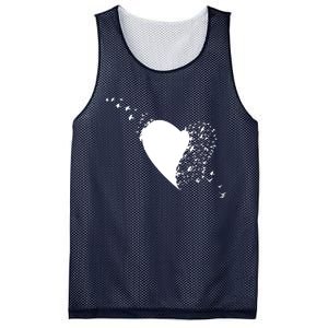 Bird Flocking Heart Mesh Reversible Basketball Jersey Tank