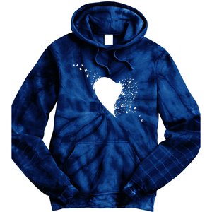 Bird Flocking Heart Tie Dye Hoodie