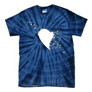 Bird Flocking Heart Tie-Dye T-Shirt