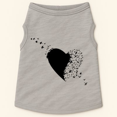 Bird Flocking Heart Doggie Tank