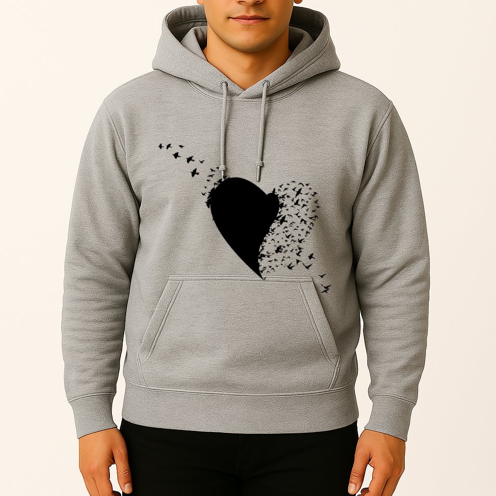 Bird Flocking Heart Hoodie