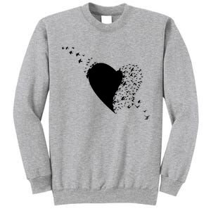 Bird Flocking Heart Sweatshirt