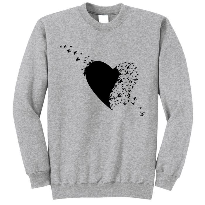 Bird Flocking Heart Sweatshirt