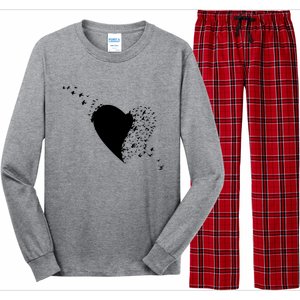 Bird Flocking Heart Long Sleeve Pajama Set