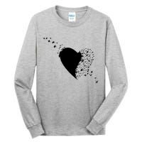 Bird Flocking Heart Tall Long Sleeve T-Shirt