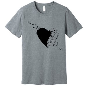 Bird Flocking Heart Premium T-Shirt