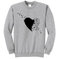 Bird Flocking Heart Tall Sweatshirt