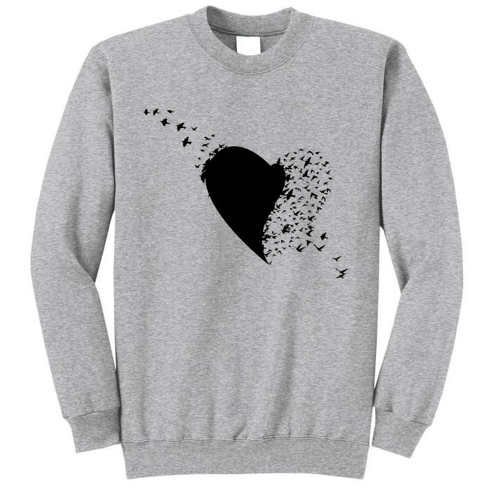 Bird Flocking Heart Tall Sweatshirt