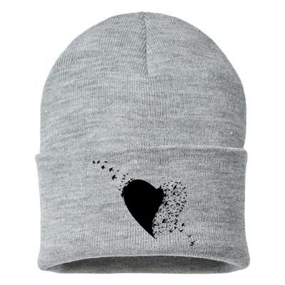 Bird Flocking Heart Sustainable Knit Beanie