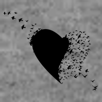 Bird Flocking Heart Cropped Pullover Crew