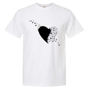 Bird Flocking Heart Garment-Dyed Heavyweight T-Shirt