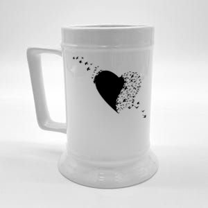 Bird Flocking Heart Beer Stein