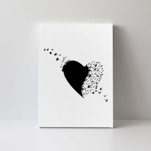 Bird Flocking Heart Canvas