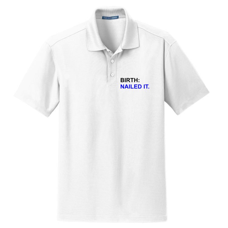 Birth: Nailed It. Funny Dry Zone Grid Polo