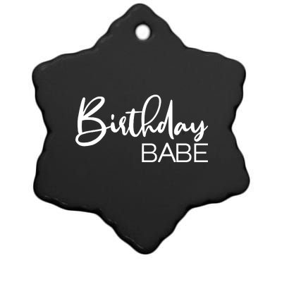 Birthday Babe Ceramic Star Ornament