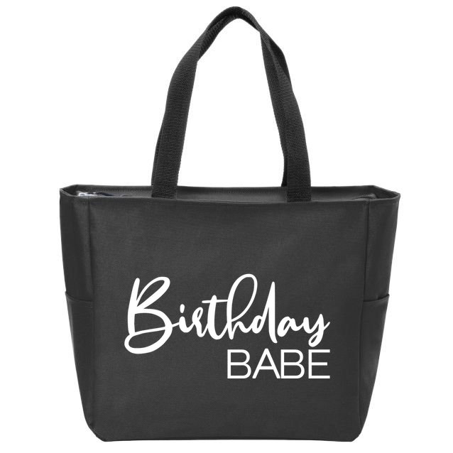 Birthday Babe Zip Tote Bag