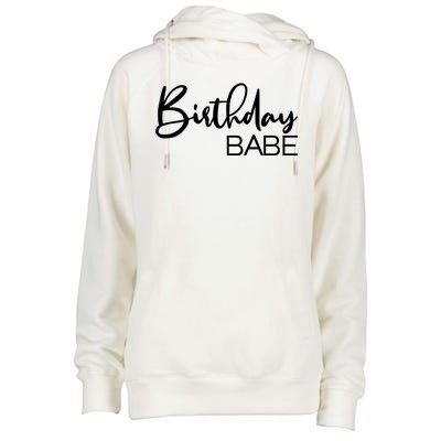 Birthday Babe Womens Funnel Neck Pullover Hood