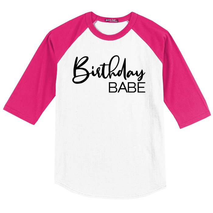 Birthday Babe Baseball Sleeve Shirt