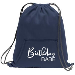 Birthday Babe Sweatshirt Cinch Pack Bag