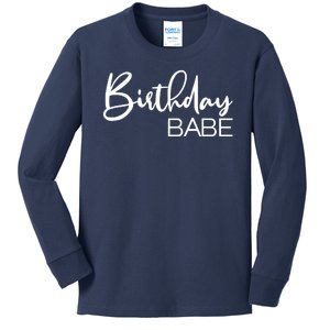 Birthday Babe Kids Long Sleeve Shirt