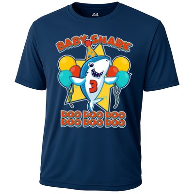 Birthday Baby Shark Doo Age 3 Performance Shirt