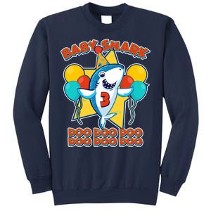 Birthday Baby Shark Doo Age 3 Sweatshirt