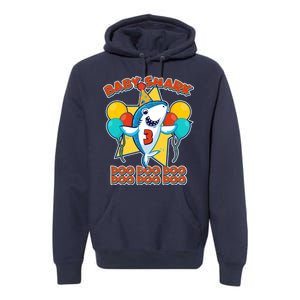 Birthday Baby Shark Doo Age 3 Premium Hoodie