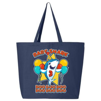 Birthday Baby Shark Doo Age 3 25L Jumbo Tote