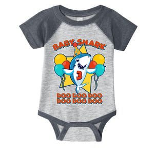 Birthday Baby Shark Doo Age 3 Infant Baby Jersey Bodysuit