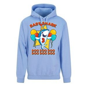 Birthday Baby Shark Doo Age 3 Unisex Surf Hoodie