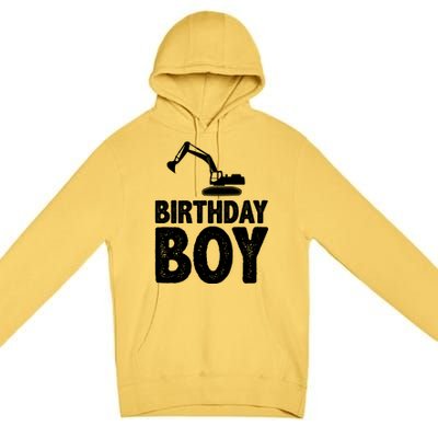 Birthday Boy Construction Crew Premium Pullover Hoodie