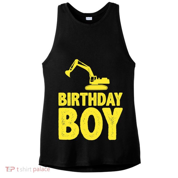 Birthday Boy Construction Crew Ladies PosiCharge Tri-Blend Wicking Tank