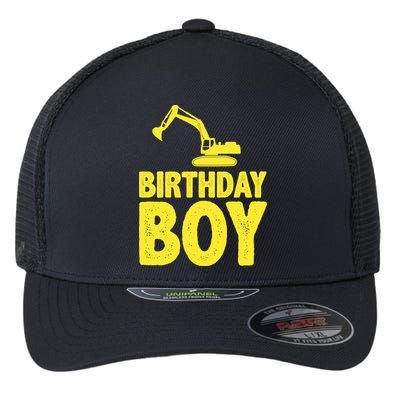 Birthday Boy Construction Crew Flexfit Unipanel Trucker Cap