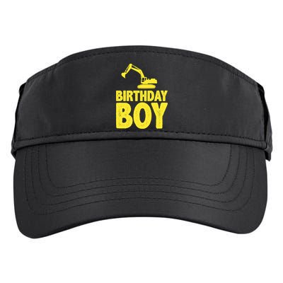 Birthday Boy Construction Crew Adult Drive Performance Visor