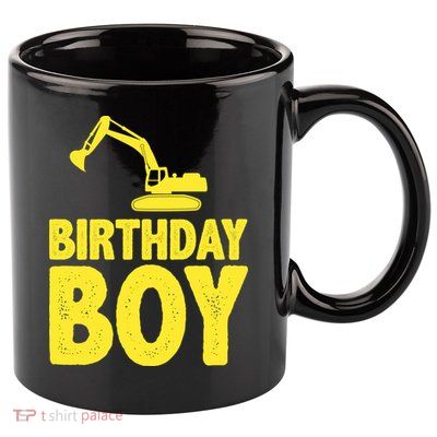 Birthday Boy Construction Crew 11oz C Handle Ceramic Mug