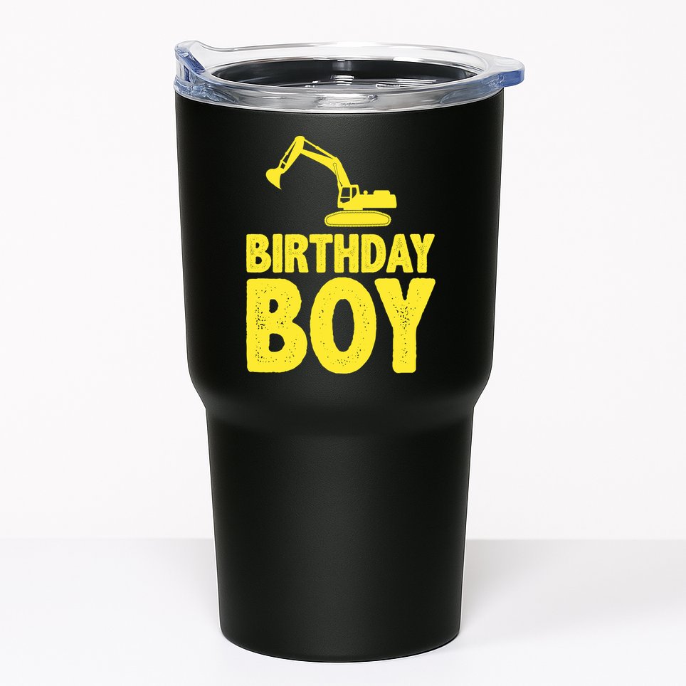 Birthday Boy Construction Crew Tumbler