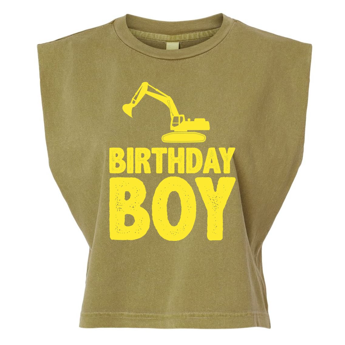 Birthday Boy Construction Crew Garment-Dyed Women's Muscle Tee