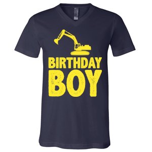 Birthday Boy Construction Crew V-Neck T-Shirt