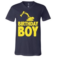 Birthday Boy Construction Crew V-Neck T-Shirt