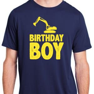 Birthday Boy Construction Crew Adult ChromaSoft Performance T-Shirt