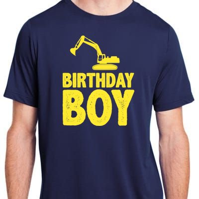 Birthday Boy Construction Crew Adult ChromaSoft Performance T-Shirt