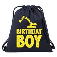 Birthday Boy Construction Crew Drawstring Bag