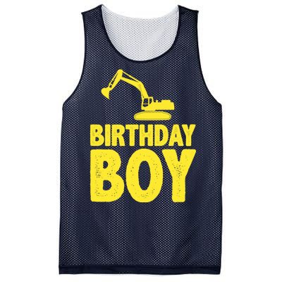 Birthday Boy Construction Crew Mesh Reversible Basketball Jersey Tank